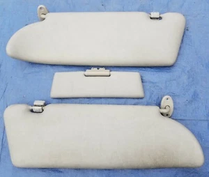 Mercedes W126 Sedan Sun Visor Set Left Driver & Right Passenger & Center *GREY* - Picture 1 of 9