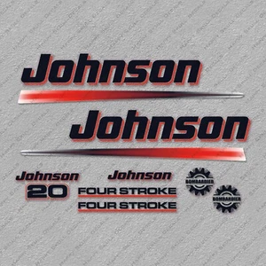 Johnson 20 HP Four Stroke Outboard Engine Decals Sticker Set reproduction 20HP - Picture 1 of 3
