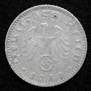 1941-G Germany Third-Reich 50 Reichspfennig VF (Karlsruhe) #26 - Picture 1 of 2