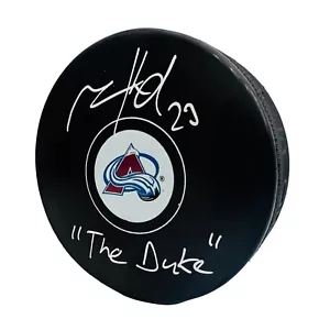 MILAN HEJDUK COLORADO AVALANCHE SIGNED LOGO PUCK “THE DUKE” BECKETT COA - Picture 1 of 2