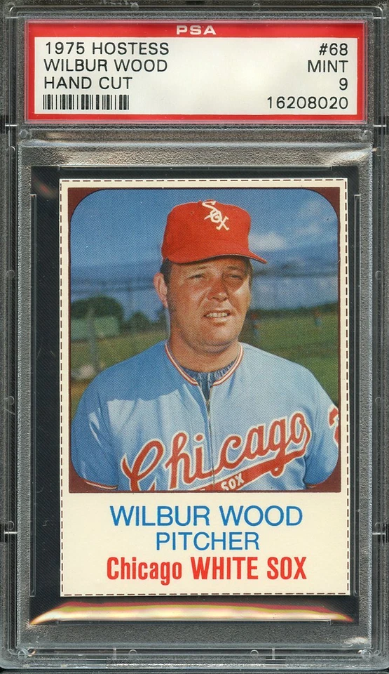 1975 HOSTESS 68 WILBUR WOOD HAND CUT PSA MINT 9  - Image 1 of 1