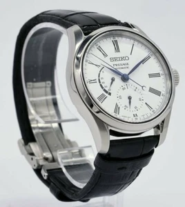 SEIKO PRESAGE SARW035 Automatic 6R27-00L0 White Enamel Dial Leather Mens - Picture 1 of 4