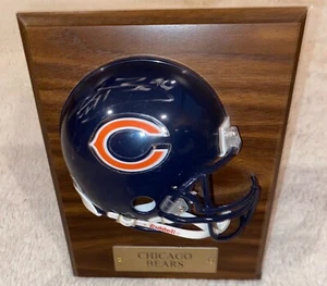 ALEX BROWN #96 autographed NFL Chicago Bears mini helmet Wood Plaque - Picture 1 of 2