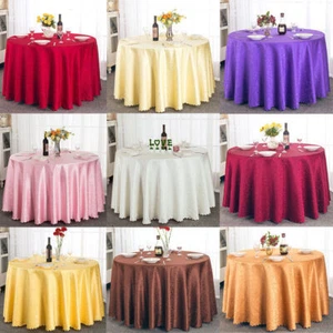 Round Jacquard Tablecloth Table Cover Kitchen Dinning Wedding Party Table Cloth - Picture 1 of 13
