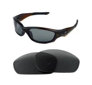 POLARIZED GREY ANTI REFLECTIVE CUSTOM LENS 4 OAKLEY STRAIGHT JACKET SUNGLASSES - Picture 1 of 5
