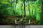 3D Nature Forest Green Trees Path Wallpaper Wall Murals Removable Wallpaper 603