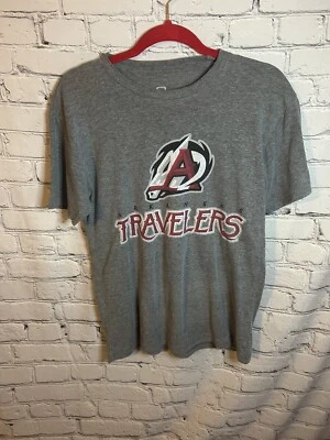 阿肯色州旅行者衬衫男式 S 108 针灰色 T 恤小联盟棒球 — 第 1/4 张图片