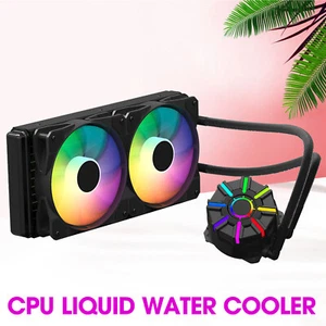 V240 Liquid CPU Cooler 240mm RGB&PWM Pump&Fan 250W TDP AIO Water Cooler 1x - Picture 1 of 12