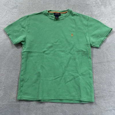 Polo Ralph Lauren Camiseta Hombre XL Encogida a M Talla Verde Tela Waffle Foto 1 de 4