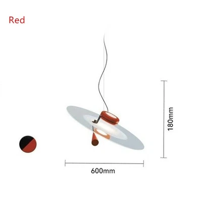 Lámpara colgante LED simple artística luz tricolor platillo volador estilo platillo Foto 1 de 4