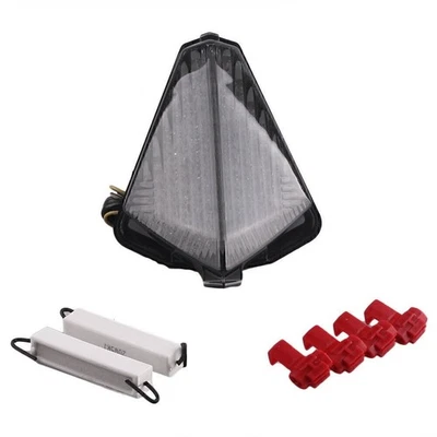 Luz trasera LED luces traseras luz de freno intermitente para YAMAHA YZF R1 2007-08 negro Foto 1 de 4