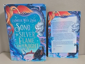 Song of Silver Flame Like Night  Amélie Wen Zhao Illumicrate W/ Letter HB SIGNED - Picture 1 of 24