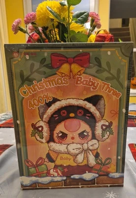 Auténtica caja ciega de felpa Baby Three 400 % Navidad, lindo adorno navideño regalo Foto 1 de 4