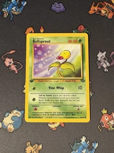 Pokémon Cards Bellsprout 49/64 Jungle FIRST EDITION WOTC - (NM-) - Picture 1 of 3