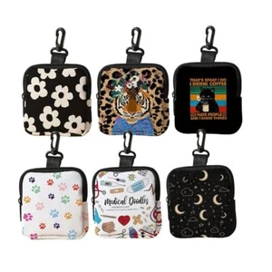 Waterproof Coin Purse Multifunctional Zipper Storage Bag Cool Earphone Bag - Picture 1 of 18