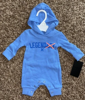NUEVO CON ETIQUETAS HURLEY “Leyenda” Tiburón Niño Pequeño Conjunto de una pieza talla: 0/3 meses, $40 Foto 1 de 4