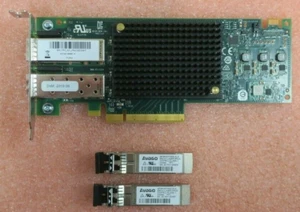 Fujitsu LPe31002 Dual Port 16Gb Fibre Channel HBA+2x SFP S26361-F5596-E202 HH - Picture 1 of 2