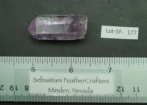 Amethyst Quartz Crystal Spear  Clean Termination ~4cm/1.5"  Lot-SF 177 - Picture 1 of 4