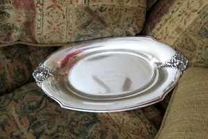 Antikes NFCC 40er-50er Geschenk Wilcox International Silver Co Brot Tablett Silverplate - Bild 1 von 12