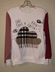 Burberry Childrens Cloud Patch Tartan Sweatshirt 14 Y - Picture 1 of 3