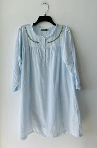 Vintage Victorian Classics House Dress Muumuu Blue Peasant Cottage Medium - Picture 1 of 9