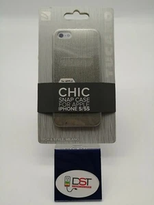COVER TUCANO PER IPHONE 5/5S CHIC SNAP CASE EFFETTO LEGNO ARGENTO - Foto 1 di 2