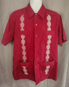 Guayabera by Haband Vintage Cabana Resort Wear Button Up Shirt size L - Picture 1 of 7
