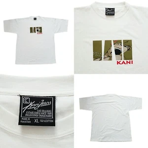 Rare VTG Kani Jeans X Anime Shirt Exclusive cartoon Print Image on front SZ XL  - Picture 1 of 12