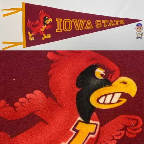 Vintage Iowa State Cyclones ISU Ames University  Pennant 11x29 Cover