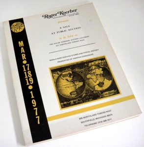 Roger Koerber Stamp Auction Catalog 1977 Zeppelin Postal History US Worldwide - Picture 1 of 4