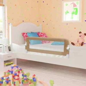 Bettgitter Sicherheitsbettgitter Rausfallschutz Kinderbettgitter Taupe 120x42cm - Bild 1 von 8