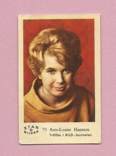 1963 Dutch Gum Card Star Bilder D #79 Ann-Louise Hanson