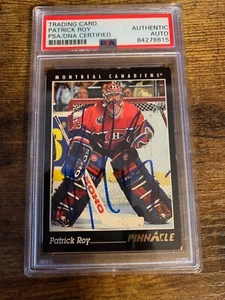 Patrick Roy Autographed Signed 1993/94 Pinnacle NHL Card PSA Certified Slabbed - Picture 1 of 7