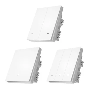 Wifi RF Smart Light Switch Push Button Switch 1/2/3Gang NO Neutral Wire Required - Picture 1 of 18