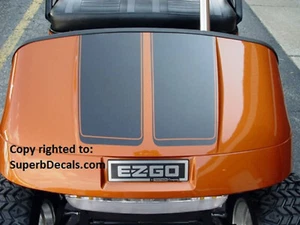 GOLF Cart 7" Hood Stripes Graphics Decals Kart EZGO Club Car Yamaha - Picture 1 of 11