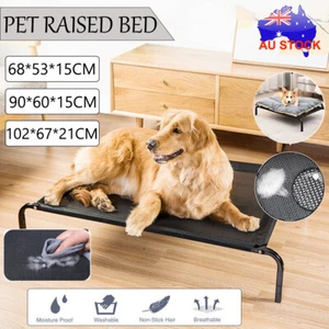 Elevated Pet Bed Dog Cot Outdoor Indoor Large Raised Frame Steel Walled Cool AU - Picture 1 of 15