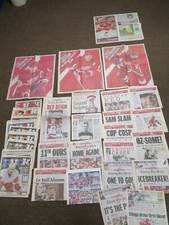 HUGE LOT OF NEWS PAPERS DETROIT FREE PRESS WITH DETROIT RED WINGS CUP RUN 2008