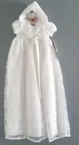 Pippa & Julie Baby Mädchen Spitze Taufkleid, 3 bis 24 Monate Neu - Bild 1 von 12