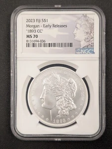 2023 FIJI MS 70 “1893 CC" MORGAN SILVER DOLLAR NGC Early Rel., Stunning Coin - Picture 1 of 2
