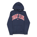 Tommy Jeans Spellout Hoodie - Medium Navy Cotton