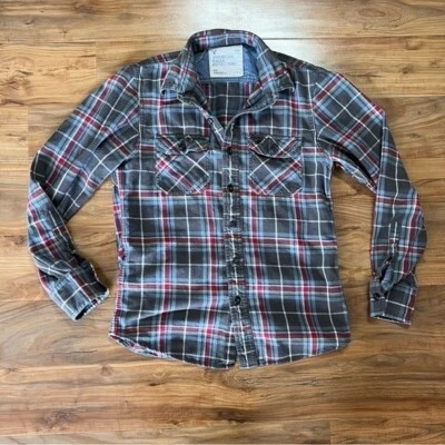 Camisa de Franela Vintage American Eagle Outfitters Botón Y2K Años 2000 Pequeña Foto 1 de 4