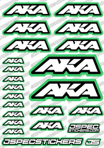 AKA RC BUGGY TYRES STICKER DECAL SHEET A5 1/8 TRUGGY CUSTOM OFF ROAD RIM TEAL - Picture 1 of 10