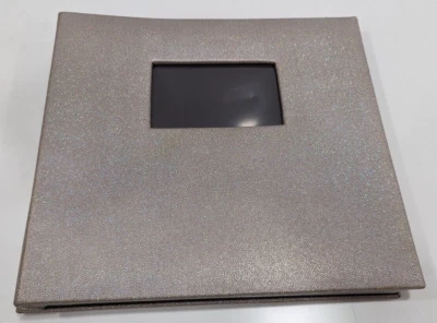 Álbum de recortes texturizado plateado 12x12 50 protectores de página de carga superior con páginas negras Foto 1 de 4