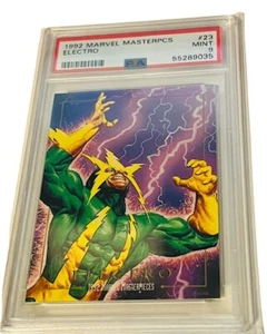 Marvel Masterpieces Comic Card 1992 Sky Box PSA 9 Spider-Man Electro #23 POP 8 - Picture 1 of 3