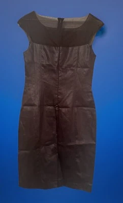 Max Mara SPORTMAX Elegant Women's Brown A-Line Midi Linen Dress UK 10 - Изображение 1 из 4