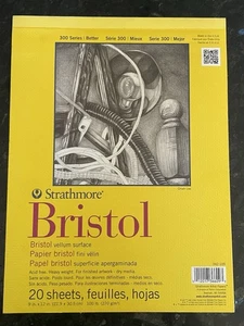 Strathmore 300 Series Bristol Vellum Paper Pad 20 Sheets - Picture 1 of 2