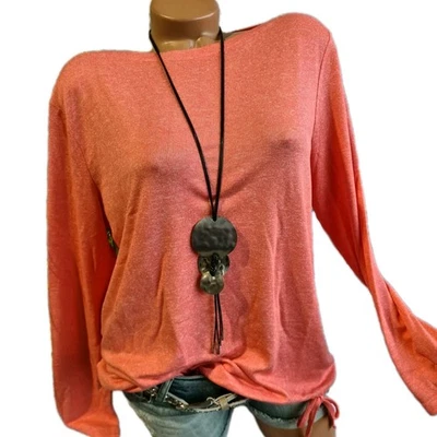 Tom Tailor Pullover Sweatshirt Shirt Langarm Koralle Ton Gummizug (351) NEU  - Bild 1 von 4