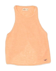 HOLLISTER Womens Vest Top UK 4 XS Orange Polyester ZF67 - Picture 1 of 3