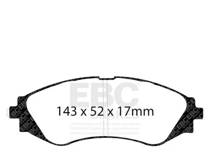 For 2004-2007 Chevrolet Optra Brake Pad Set Front EBC 29145RYKX 2005 2006 - Image 1 of 4