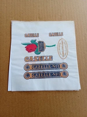 Pegatina Vintage Transferencia Agua GACELA Bicicleta Vintage Nuevo de Lote Antiguo Foto 1 de 3